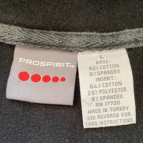 PROSPIRIT Charcoal and Light Gray Turtleneck Zipper Pullover, size L - Picture 2 of 6